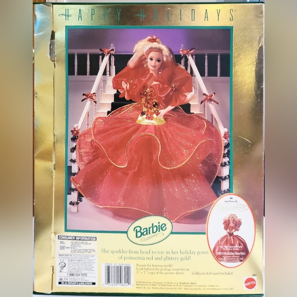 NEW BARBIE'S VINTAGE 1993 HAPPY HOLIDAYS SPECIAL EDITION - Picture 4 of 9
